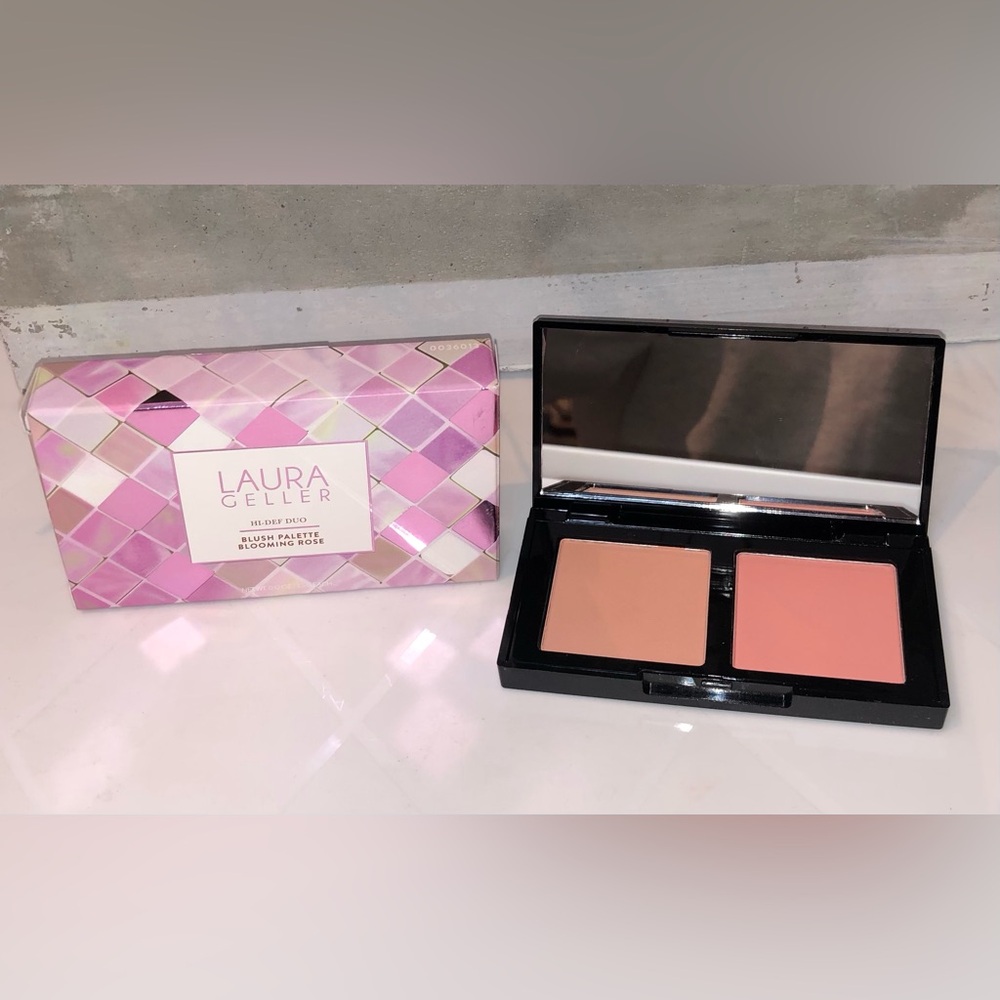 BNIB Laura Geller Hi-Def Duo Blush Palette - Blooming Rose - Picture 2 of 7